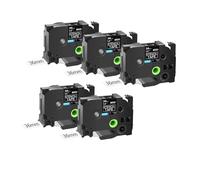 Nastro STE-141 compatibile con Brother STE-151 STE-161 18/24/36mm | Dimensioni 18 mm 24 mm 36 mm, design stencil non laminato(5PK 36mm Ste-161)