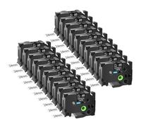 Nastro Stencil 3 20PK Nero Non Laminato Compatibile con STe 141 STe 151 STe 161 Etichetta 18mm 24mm 36mm(20Pcs 24mm)