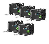 Nastro Stencil 3 20PK Nero Non Laminato Compatibile con STe 141 STe 151 STe 161 Etichetta 18mm 24mm 36mm(5Pcs 36mm)