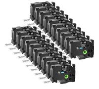 Nastro Stencil 3 20PK Nero Non Laminato Compatibile con STe 141 STe 151 STe 161 Etichetta 18mm 24mm 36mm(20Pcs 36mm)