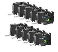 Nastro Stencil 3 20PK Nero Non Laminato Compatibile con STe 141 STe 151 STe 161 Etichetta 18mm 24mm 36mm(10Pcs 36mm)