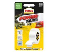 Pattex Power Tape, Nastro Telato Americano, Isolante per Carichi Pesanti, Per Tutti i Materiali, Impermeabile, Universale, Per Riparazioni, Fissaggio, Imballaggio, Bianco, 48mmx5m