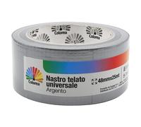 NASTRO TELATO UNIVERSALE mm. 48 x 25 mt - argento- 18 pezzi - COLOREA