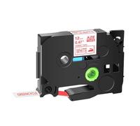 Nastro termoadesivo in tessuto Tze FA231 Nastro per etichette per abbigliamento nero su bianco compatibile con nastro per etichettatura(1PK Red on White)