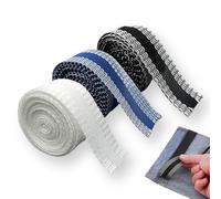 Nastro Termoadesivo per Tessuti, 3 Rotoli Nastro Adesivo Termoadesivo Forte per Pantaloni Orlo Svelto, Striscia Autoadesiva per Pantaloni, Nastro in Tessuto (Nero, Bianco, Blu), Adatto per Pantaloni