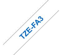 Nastro tessile Brother TZE-FA3 blu su bianco 12 mm x 3 m per etichettatrice elettronica
