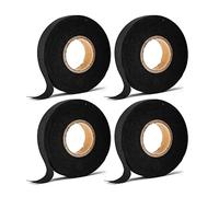 Nastro Tessuto Non 4 Pezzi Nastro Tessuto Nero Auto Nastro Isolamento, Nastro Cablaggio Automotive Nastro Elettrico, Nastro Antiscivolo per Casa, Auto Moto (19mm x 20m)