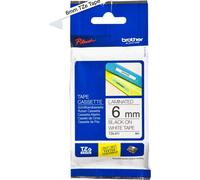 Nastro Tipo Tz 6 mm Nero/Bianco Brother TZE211