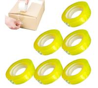 Nastro Trasparente Per Cancelleria - Ricarica Nastro Trasparente Da 6 Rotoli | Tappe Per Ufficio Trasparenti Adesive Forti A Rilascio Liscio | Ricariche Trasparenti Per Dispenser Per Confezioni Artigi