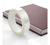 Nastro trasparente per riparazioni di libri, 2,5 cm x 60 m, autoadesivo, impermeabile, sottile, trasparente, per rilegare libri, nastri archivistici per rinforzare vecchi libri, spine e copertine