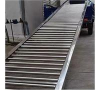 Nastro trasportatore a rulli per impieghi gravosi senza alimentazione e scivolo multifunzione leggero per camion e magazzini (40 x 300 cm) - Soluzione di carico