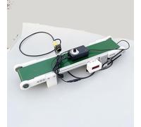 Nastro trasportatore da tavolo con contatore automatico, larghezza regolabile da 1,8 a 3 pollici, 10 x 100 cm, 116 giri/min, perfetto per esperimenti di attrito scientifico e dimostrazioni