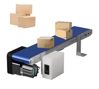 Nastro trasportatore elettrico automatico, altezza 16 cm, velocità regolabile, ideale per laboratorio e lavorazione degli alimenti, gestione efficiente del carico, design versatile e durevole