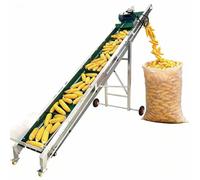 Nastro trasportatore industriale per granuli e pellet, lunghezza 30 cm, supporto pieghevole in PVC, perfetto per il trasporto di cereali mais e patate.