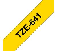Nastro TZe 18mm Brother Giallo su Nero Laminato 8m Compatibile TZ/TZe