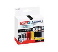 TESA 55229 SW - Nastro velcro, autoadesivo, 1°m x 50°mm, nero