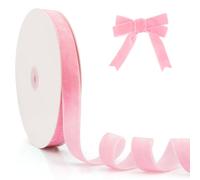 Nastro Velluto Rosa Antico, 20mm x 25yard, Decorativo per Bomboniere e Natale