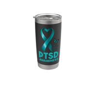 Nastro verde acqua per la consapevolezza del disturbo da stress post-traumatico da stress post-traumatico Bicchiere termico in acciaio inox doppia parete