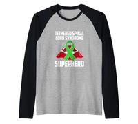Nastro Verde Guerriero Supereroe sindrome del midollo spinale Legato Maglia con Maniche Raglan