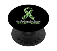 Nastro verde lime per guerriero della consapevolezza del linfoma non Hodgkins PopSockets PopGrip Adesivo