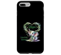 Nastro verde per la consapevolezza della paralisi cerebrale dell'elefante speranza Custodia per iPhone 7 Plus/8 Plus