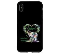 Nastro verde per la consapevolezza della paralisi cerebrale dell'elefante speranza Custodia per iPhone XS Max