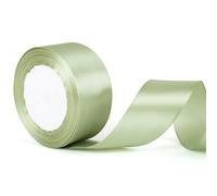 Nastro verde salvia largo 50 mm, nastro verde Morandi per auto da matrimonio, nastro verde spesso 5 cm per confezioni regalo, fiocchi, bouquet, decorazioni per auto da matrimonio, torte, regali.