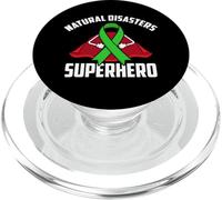 Nastro verde supereroe guerriero combattente disastri naturali PopSockets PopGrip per MagSafe