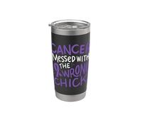Nastro viola Chemo del pancreas della consapevolezza del cancro del pancreas Bicchiere termico in acciaio inox doppia parete