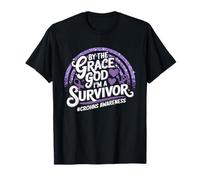 Nastro viola di The Grace God Survivor Crohns Awareness Maglietta