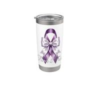 Nastro viola feroce e gratuito per la consapevolezza della violenza domestica Bicchiere termico in acciaio inox doppia parete