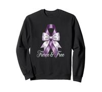 Nastro Viola feroce e Gratuito per la consapevolezza della violenza Domestica Felpa