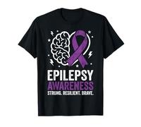 Nastro Viola Invecchiato per la consapevolezza dell'epilessia Maglietta