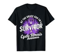 Nastro viola per il mese della sensibilizzazione sulla fibrosi cistica I'm A Survivor Maglietta