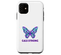 Nastro viola per la consapevolezza CdLS della sindrome di Cornelia De Lange Custodia per iPhone 11