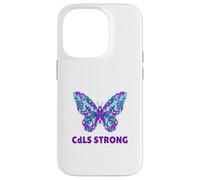 Nastro viola per la consapevolezza CdLS della sindrome di Cornelia De Lange Custodia per iPhone 14 Pro