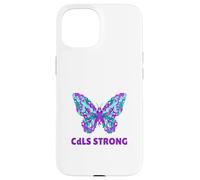 Nastro viola per la consapevolezza CdLS della sindrome di Cornelia De Lange Custodia per iPhone 15