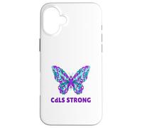 Nastro viola per la consapevolezza CdLS della sindrome di Cornelia De Lange Custodia per iPhone 16 Plus
