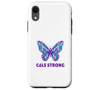 Nastro viola per la consapevolezza CdLS della sindrome di Cornelia De Lange Custodia per iPhone XR