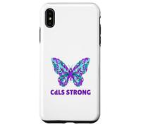 Nastro viola per la consapevolezza CdLS della sindrome di Cornelia De Lange Custodia per iPhone XS Max