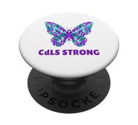 Nastro viola per la consapevolezza CdLS della sindrome di Cornelia De Lange PopSockets PopGrip Adesivo