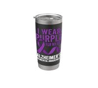 Nastro viola per la consapevolezza della demenza di Alzheimers per il supporto del papà Bicchiere termico in acciaio inox doppia parete