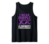 Nastro Viola per la consapevolezza della demenza di Alzheimers per Il Supporto del papà Canotta