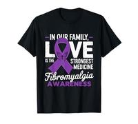 Nastro viola per la consapevolezza della fibromialgia più forte della medicina Maglietta