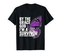 Nastro viola per la consapevolezza della fibrosi cistica I'm A Survivor Maglietta
