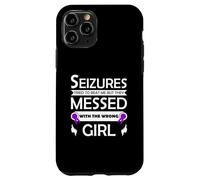 Nastro viola per la consapevolezza delle crisi epilettiche per il disturbo epilettico Custodia per iPhone 11 Pro