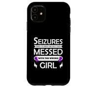 Nastro viola per la consapevolezza delle crisi epilettiche per il disturbo epilettico Custodia per iPhone 11