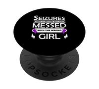 Nastro viola per la consapevolezza delle crisi epilettiche per il disturbo epilettico PopSockets PopGrip Adesivo
