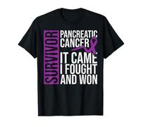 Nastro Viola per la sensibilizzazione del Mese del Cancro al Pancreas Sopravvissuto Maglietta