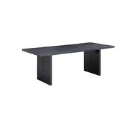 NASTYA Tavolo da Pranzo Tavolino da Tè Tavolino Tavolo da pranzo in legno massello, stile Wabi-sabi, tavolo lungo nero, tavolo da tè for la casa, banco da lavoro Tavolini da Salotto(160cm)